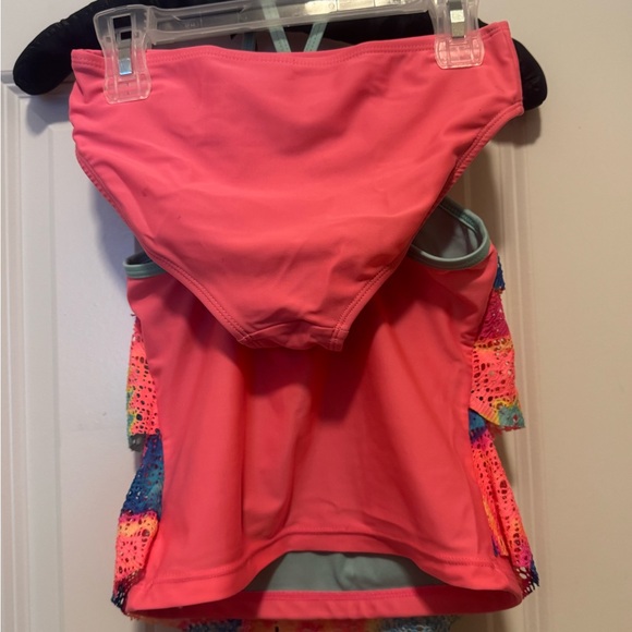 Wonder Nation Coral Ruffle Tankini Set – Girls Size M (7/8) - Picture 3 of 4